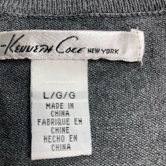KENNETH COLE Sweater Shrug Cardigan Gray Size Large Long Sleeve - Picture 4 of 8